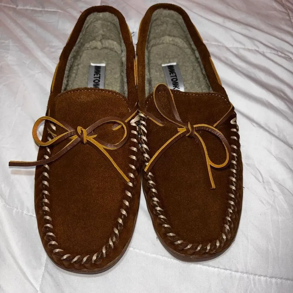 Minnetonka Men's Brown and Tan Loafers